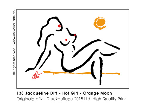 Jacqueline Ditt - Hot Girl - Orange Moon (Heisses Mädchen - Orangener Mond) 